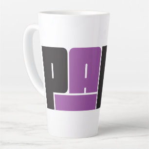 Taza De Café Latte Pana Black and Purple