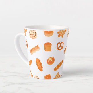 Taza De Café Latte Panadería esponjosa variedad de pan snack al estil