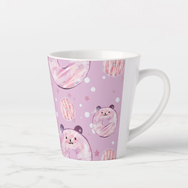 Taza De Café Latte Panda Donut (Derecha)