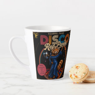 Taza De Café Latte Panda Roja Disco