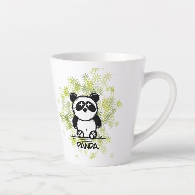 Taza De Café Latte Panda simple (Derecha)