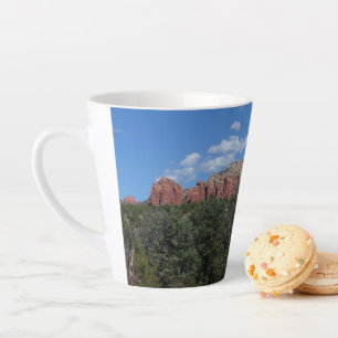 Taza De Café Latte Panorama de Red Rocks en Sedona Arizona