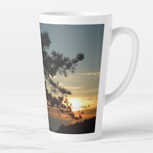 Taza De Café Latte Panorama de Torrey Pine Sunset (Derecha)
