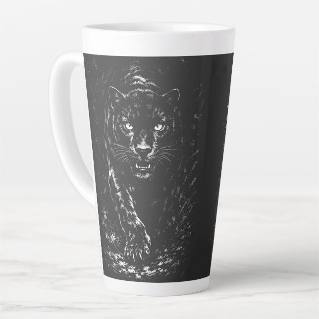 Taza De Café Latte Pantera Negra — por BurnsInHell (Ángulo izquierdo)