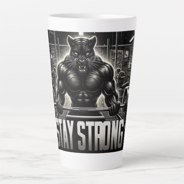 Taza De Café Latte Panther Gym (Anverso)