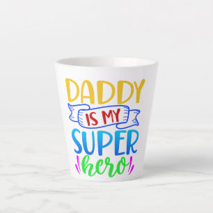 Taza De Café Latte Papá es mi superhéroe