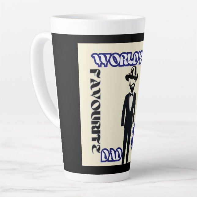Taza De Café Latte Papá favorito del mundo #1 (Ángulo izquierdo)