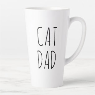 Taza De Café Latte "Papá Gato" Sencilla y Moderna granja