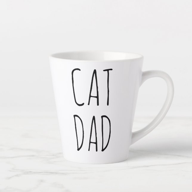 Taza De Café Latte "Papá Gato" Sencilla y Moderna granja (Derecha)