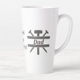 Taza De Café Latte Papá lo clavó. Apreciación divertida cita Mug