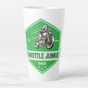 Taza De Café Latte Papá moto ciclista