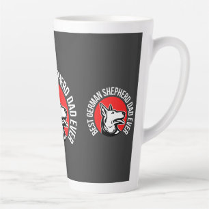 Taza De Café Latte Papá pastor alemán, papá perro