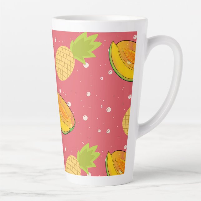 Taza De Café Latte papaya y piña (Derecha)