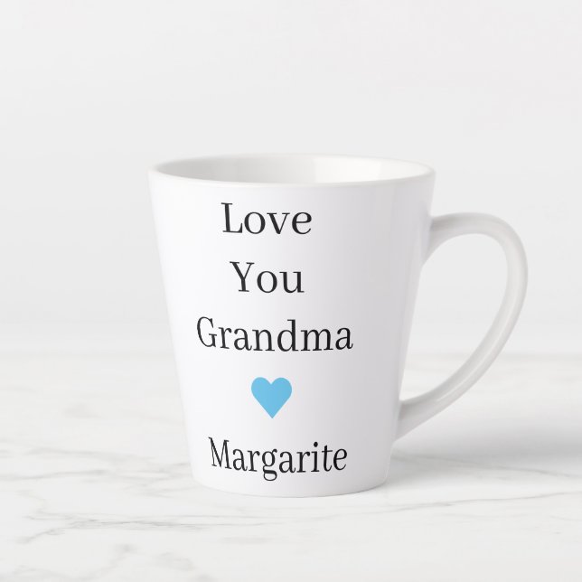 Taza De Café Latte Papel de amor personalizado (Derecha)