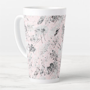 Taza De Café Latte Papel de paredes en blanco y negro con una hermosa