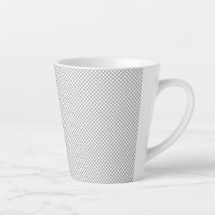 Taza De Café Latte Papel de regalo gris con patrón de Navidad moderno