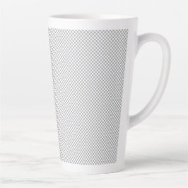 Taza De Café Latte Papel de regalo gris con patrón de Navidad moderno