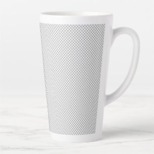 Taza De Café Latte Papel de regalo gris con patrón de Navidad moderno