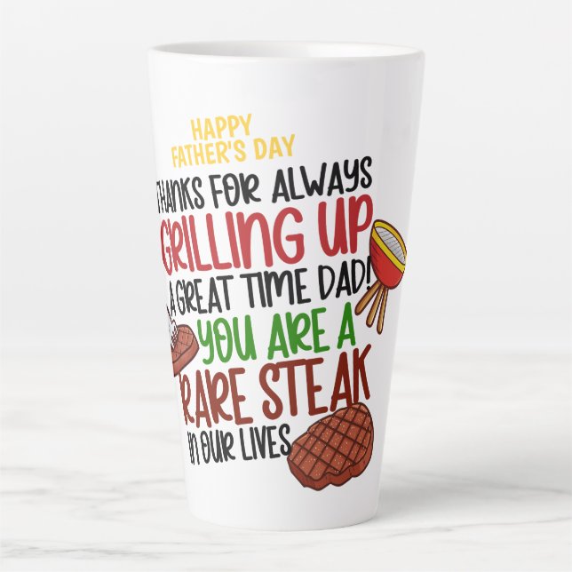 Taza De Café Latte Papi del Chef Funny Personalizado (Anverso)