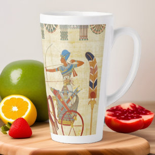 Taza De Café Latte Papiro de los caballos del faraón Ramsés II del An