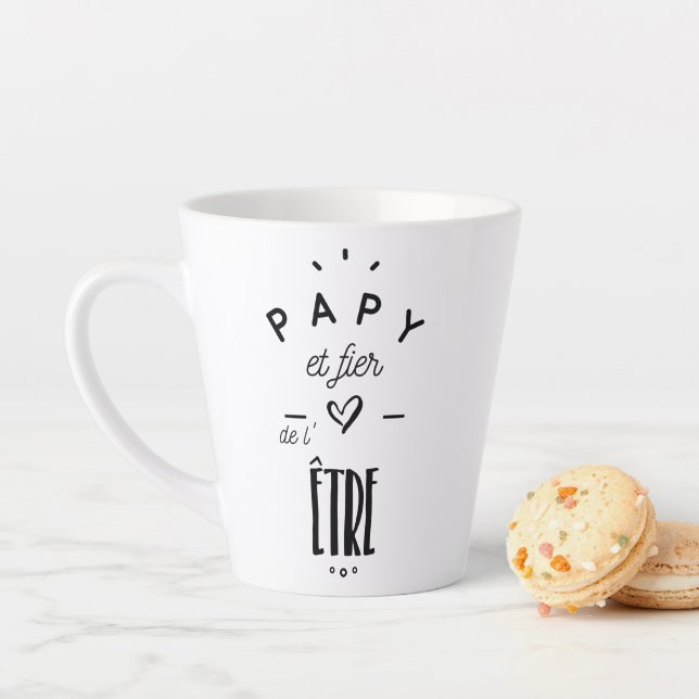 Taza De Café Latte Papy et fier de l'être (In situ)