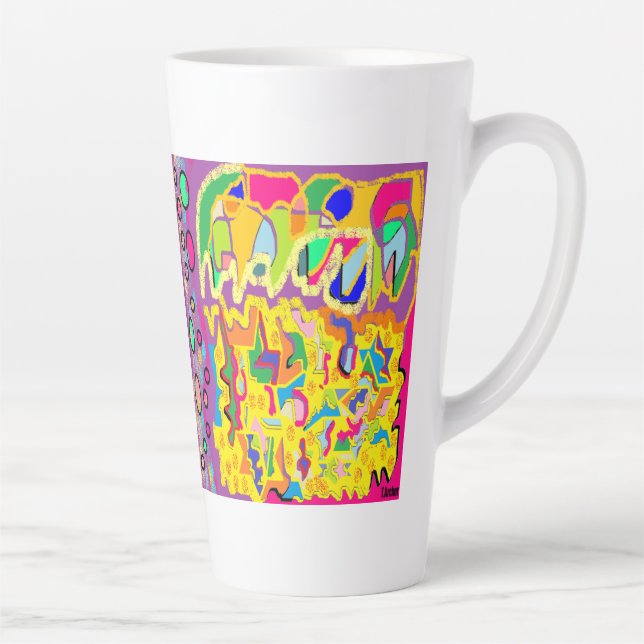 TAZA DE CAFÉ LATTE PARA ARTES, SAQUE IMAGEN CON PALABRAS (Derecha)