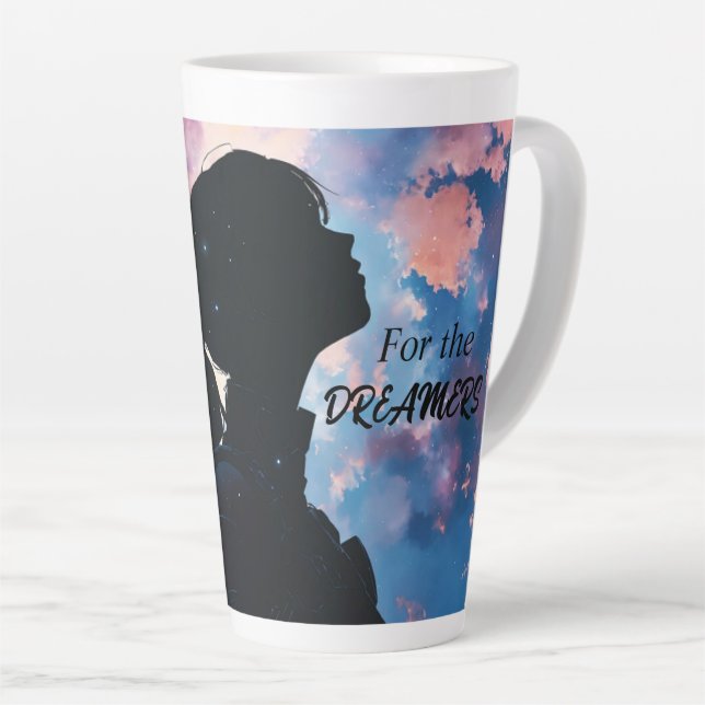 Taza De Café Latte Para la barra de diseño única de Dreamers (Ángulo derecho)
