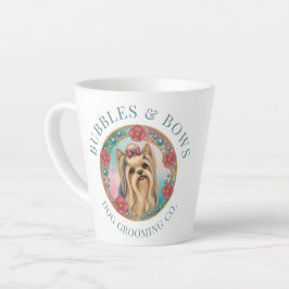 Taza de café Latte para peluquería de perros Yorks