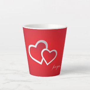 Taza De Café Latte Para su El día de San Valentín Hearts Design-21987