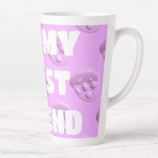Taza De Café Latte Para tus mejores amigas burbujas en rosa