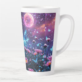 Taza De Café Latte Paraíso de las mariposas