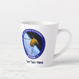 Taza De Café Latte Parche de misión de satélite Idaho Spudnik