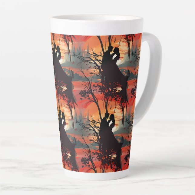Taza De Café Latte Pareja cariñosa  (Ángulo derecho)