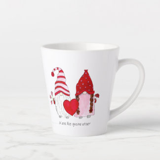 Taza De Café Latte Pareja Gnome