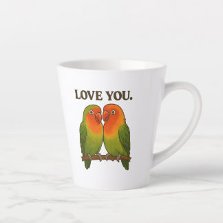 Taza De Café Latte Parejas de pajaritos para siempre