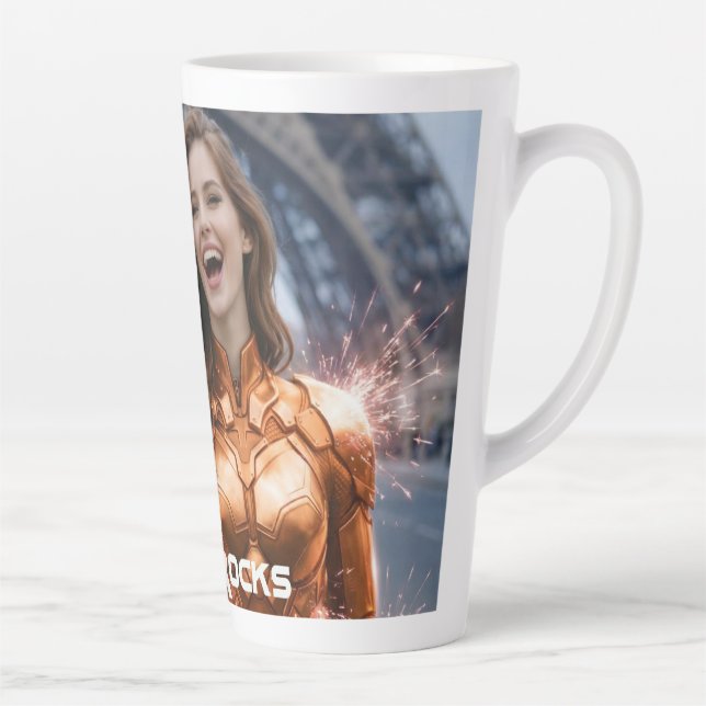 TAZA DE CAFÉ LATTE PARIS ROCKS (Derecha)