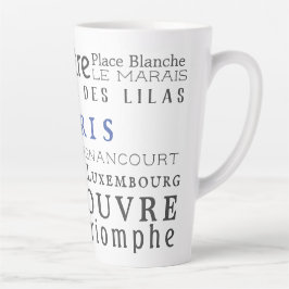 Taza De Café Latte París y sus puntos de referencia