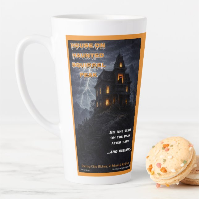 Taza De Café Latte Parodia de Haunted Squirrel Peak (In situ)