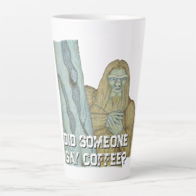 Taza De Café Latte Parodia de meme de Bigfoot (Anverso)