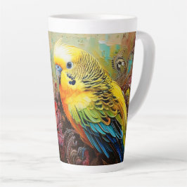 Taza De Café Latte Parque con paisley y flores