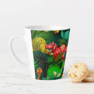 Taza De Café Latte Parque Dinosaur