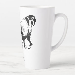 Taza De Café Latte Pasando por otoño