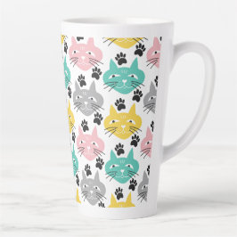 Taza De Café Latte Pastel de gatos