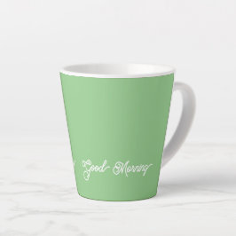 Taza De Café Latte Pastel Green Good Morning