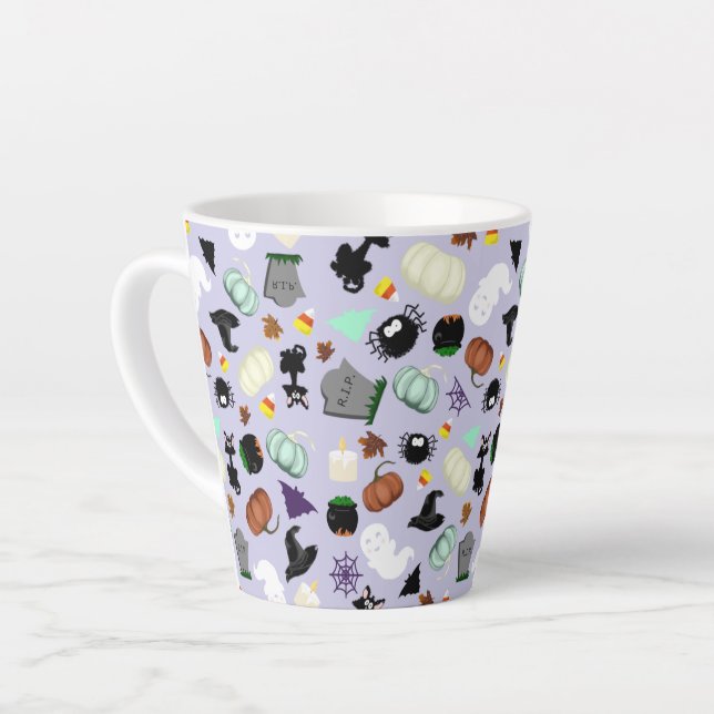 Taza De Café Latte Pastel Halloween (Ángulo izquierdo)