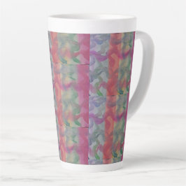 Taza De Café Latte Pastel Resumen Arte
