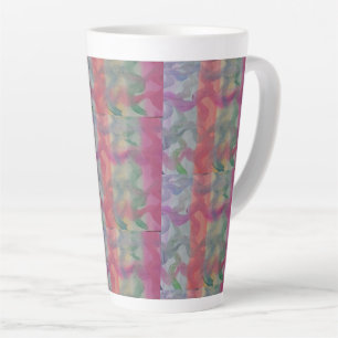 Taza De Café Latte Pastel Resumen Arte