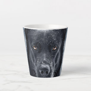 Taza De Café Latte Pastor Alemán Negro