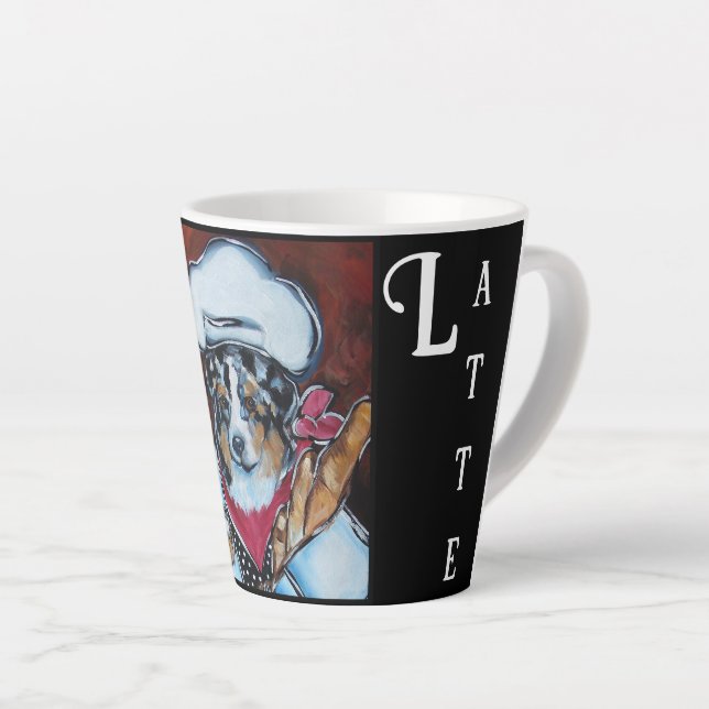 TAZA DE CAFÉ LATTE PASTOR AUSTRALIANO (Ángulo derecho)
