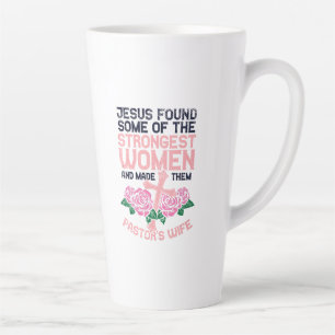 Taza De Café Latte Pastores Esposa Mujeres más fuertes Sermonator Igl